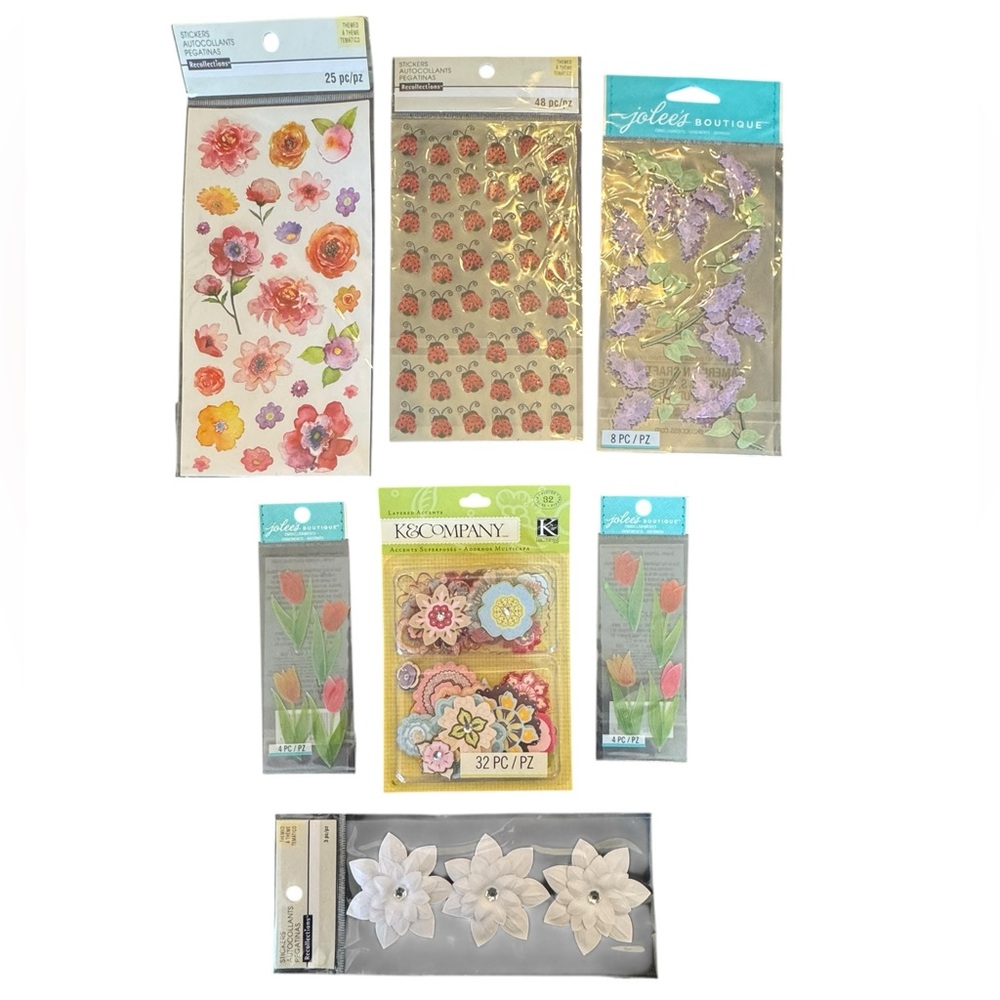 Floral and Ladybug Sticker Set - Picture 2 of 8